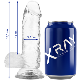 X RAY - CLEAR DILDO REALISTA TRANSPARENTE 15.5 CM -O- 3.5 CM sólo 29.95€