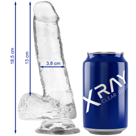 X RAY - CLEAR DILDO REALISTA TRANSPARENTE 18.5 CM -O- 3.8 CM sólo 42.95€