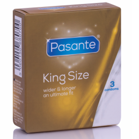 PASANTE PRESERVATIVOS KING MÁS LARGOS Y ANCHOS  3 UNIDADES por sólo 2,00 €