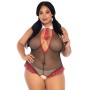 LEG AVENUE TEDDY COLEGIALA CON ABERTURA TALLA PLUS por sólo 29,59 €