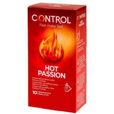 CONTROL HOT PASSION PRESERVATIVOS EFECTO CALOR 10 UNIDADES por sólo 8,40 €