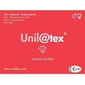 UNILATEX PRESERVATIVOS ROJOS/FRESA 144 UDS por sólo 26,00 €