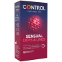 CONTROL SENSUAL DOTS & LINES PUNTOS Y ESTRIAS 12 UDS por sólo 7,96 €
