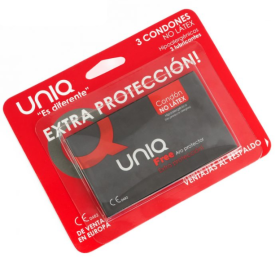 UNIQ FREE ARO PROTECTOR PRESERVATIVO SIN LATEX  3UDS por sólo 7,92 €