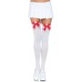 LEG AVENUE MEDIAS NYLON BLANCO Y LAZO ROJO por sólo 7,99 €