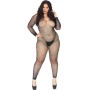 LEG AVENUE BODYSTOCKING EN RED CON BRILLANTE 1X-2X por sólo 25,59 €