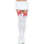 LEG AVENUE MEDIAS NYLON BLANCO Y LAZO ROJO por sólo 7,99 €