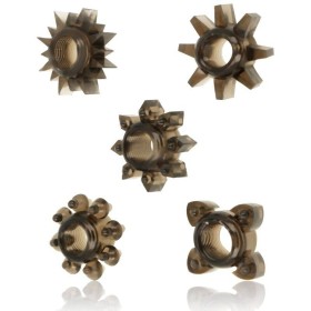 OHMAMA SET 5 ANILLOS SILICONA TESTICULOS Y PENE por sólo 8,79 €