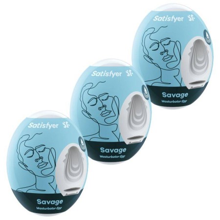 SATISFYER 3 HUEVOS MASTURBADORES - SAVAGE por sólo 10,36 €