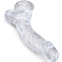 KING COCK CLEAR - PENE REALISTICO CURVADO CON TESTICULOS 16.5 CM TRANSPARENTE