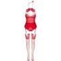 LIVCO CORSETTI FASHION - LIMPID SNOWFLAKES LC 90604 BODY + MEDIAS + DIADEMA NAVIDEÑA L/XL