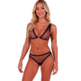 PASSION - BELISSANA SET SUJETADOR + TANGA AZUL L/XL