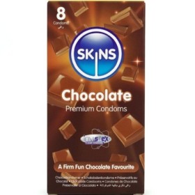 SKINS - PRESERVATIVOS PREMIUM SABOR CHOCOLATE PACK 8