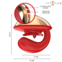 INTENSE - MARIAH VIBRADOR & ESTIMULADOR EN FORMA DE U 10 VIBRACIONES ROJO