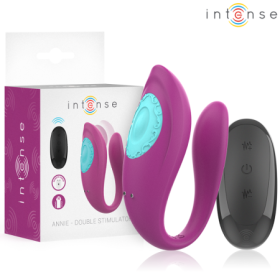 INTENSE - ANNIE ESTIMULADOR & VIBRADOR FORMA DE U MORADO CONTROL REMOTO