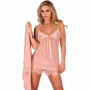 LIVCO CORSETTI FASHION - HYEONA 1710 BABYDOLL + TANGA ROSA L