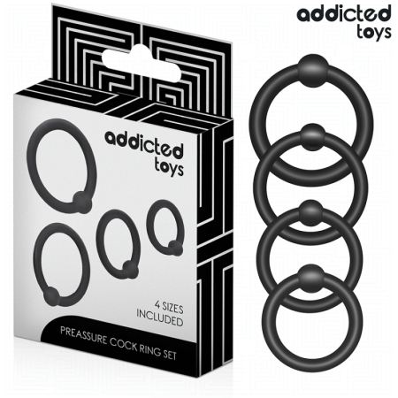 ADDICTED TOYS - SET ANILLOS SILICONA DE PRESIÓN