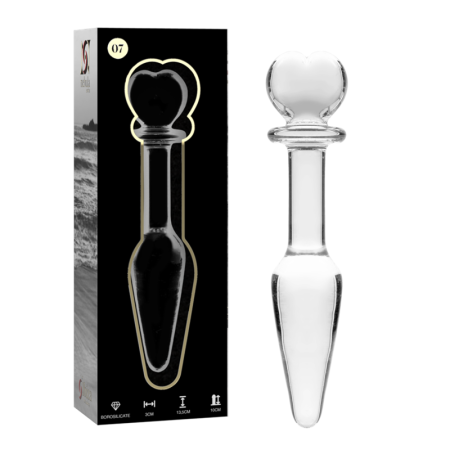 NEBULA SERIES BY IBIZA - MODELO 7 PLUG CRISTAL TRANSPARENTE 13.5 CM -O- 3 CM