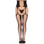 LEG AVENUE - 1968 MEDIAS DE LIGUERO CON ENCAJE NEGRO - TALLA ÚNICA - Universo SexShop