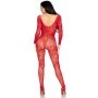 Bodystocking Encaje Rojo Pasión Leg Avenue 89366 | Universo SexShop